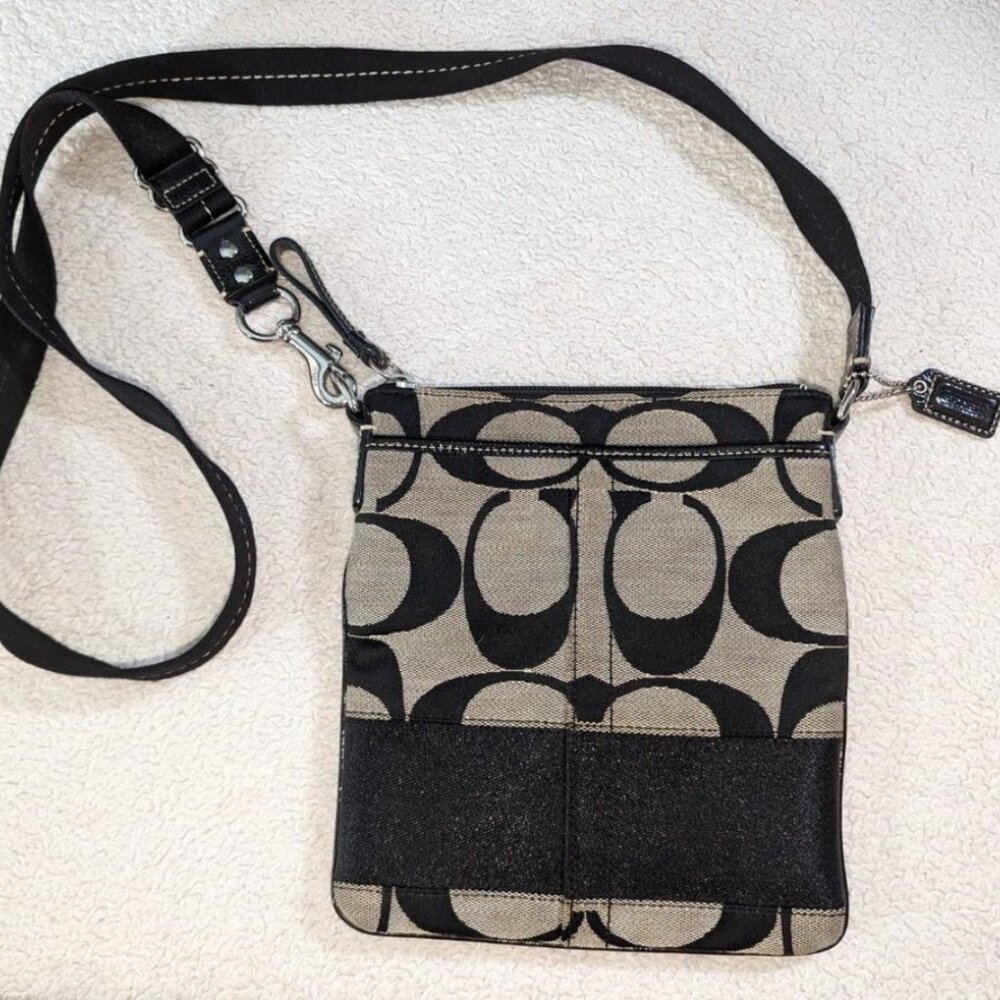 Coach Signature Stripe Swingpack Crossbody